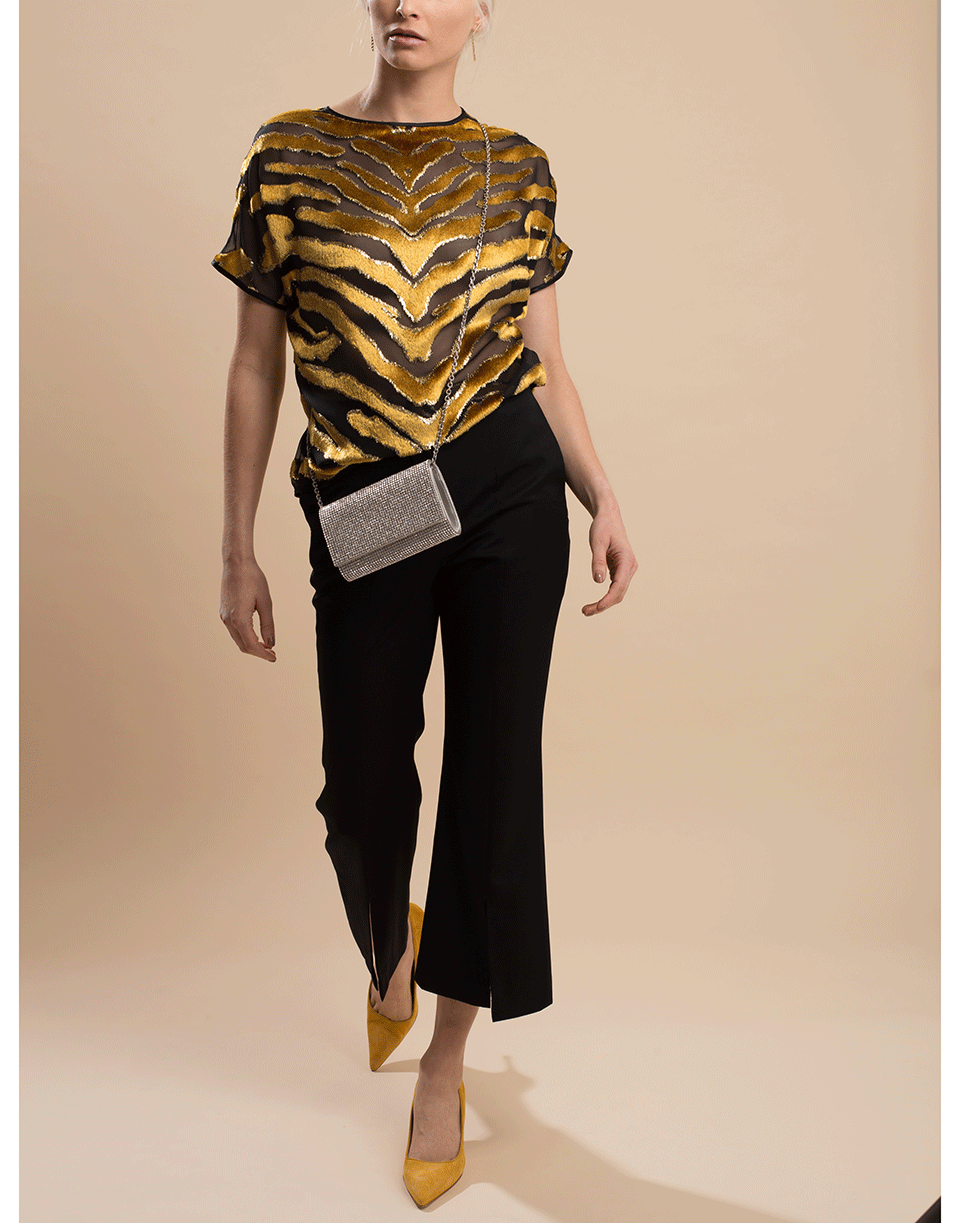ADAM LIPPES-Tiger Burnout Velvet Dolman Top-