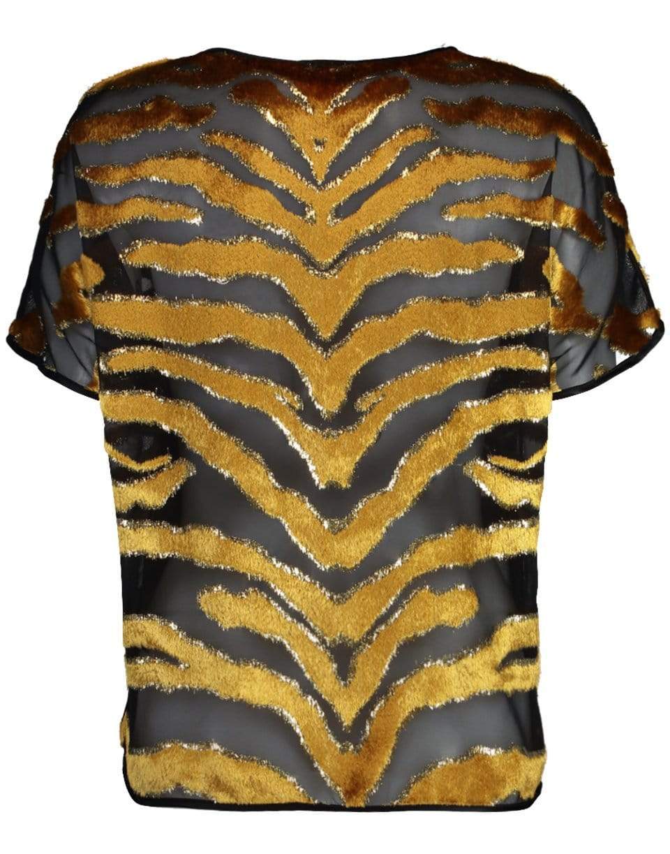 ADAM LIPPES-Tiger Burnout Velvet Dolman Top-