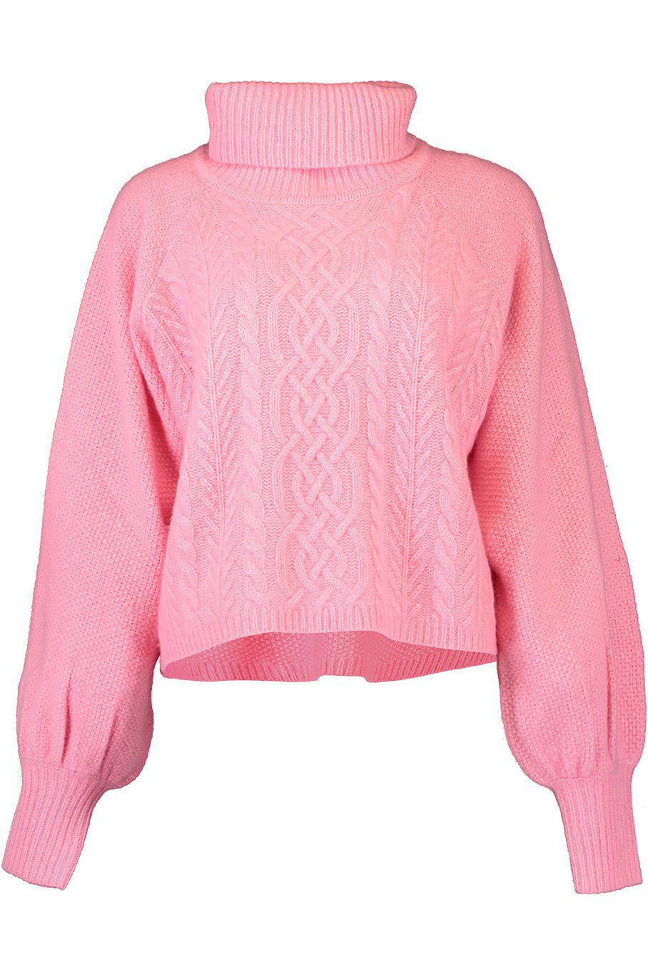 ADAM LIPPES-Cable Knit Turtleneck Sweater-