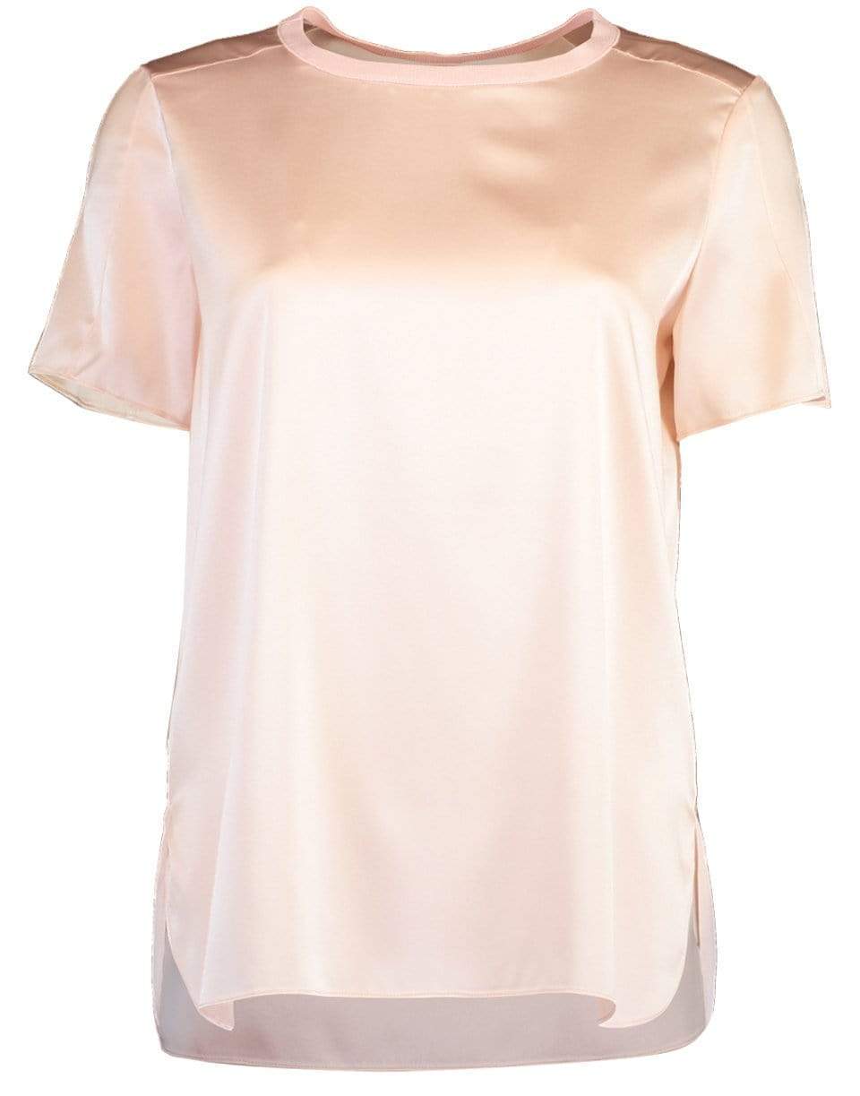 ADAM LIPPES-Crew Neck Silk Tee-