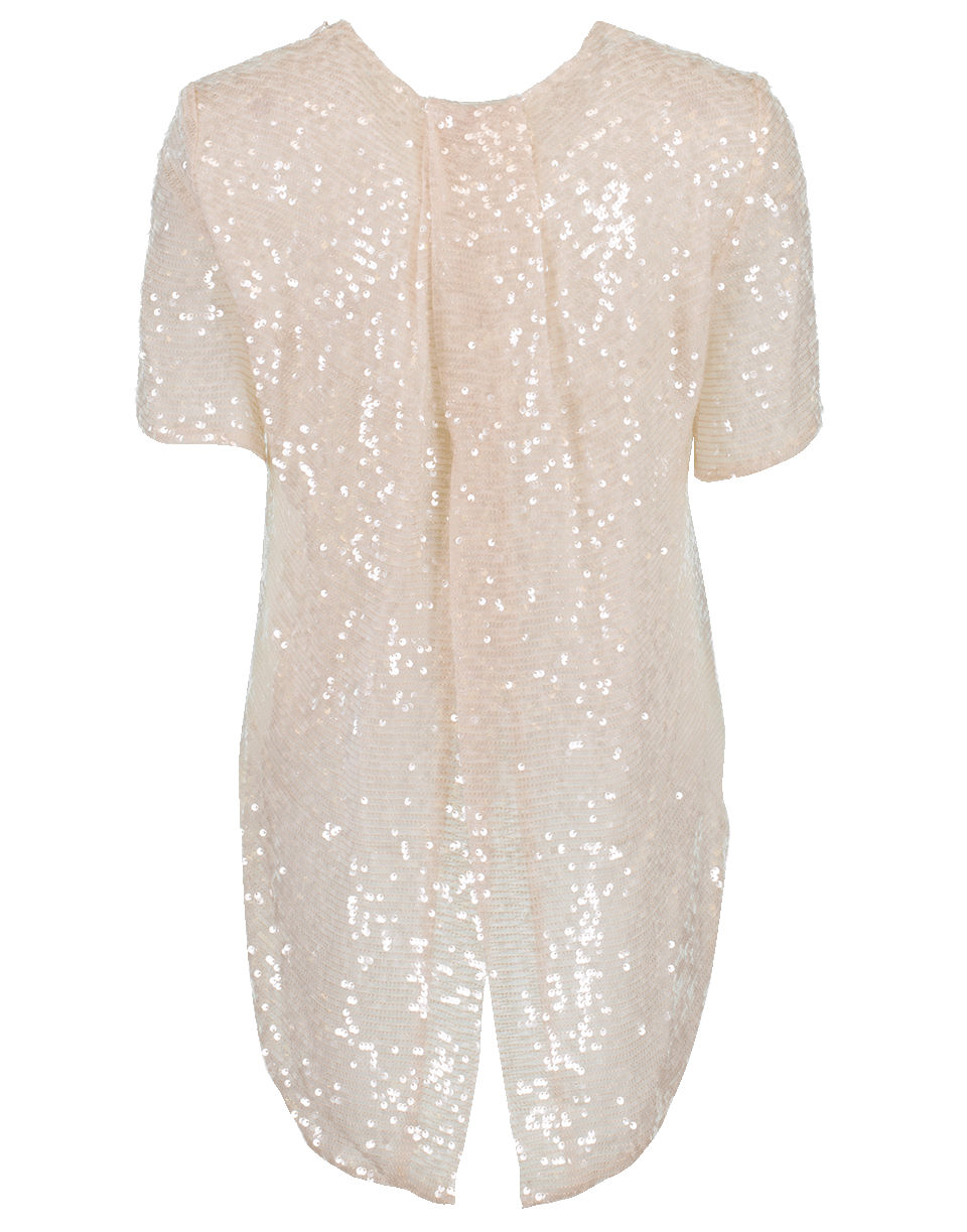 ADAM LIPPES-Cross Back Sequined Embroidered Tee-