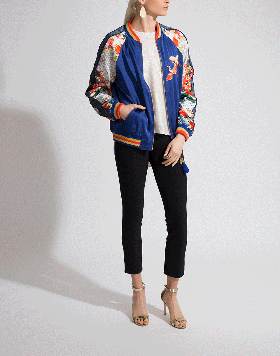 ADAM LIPPES-Cross Back Sequined Embroidered Tee-