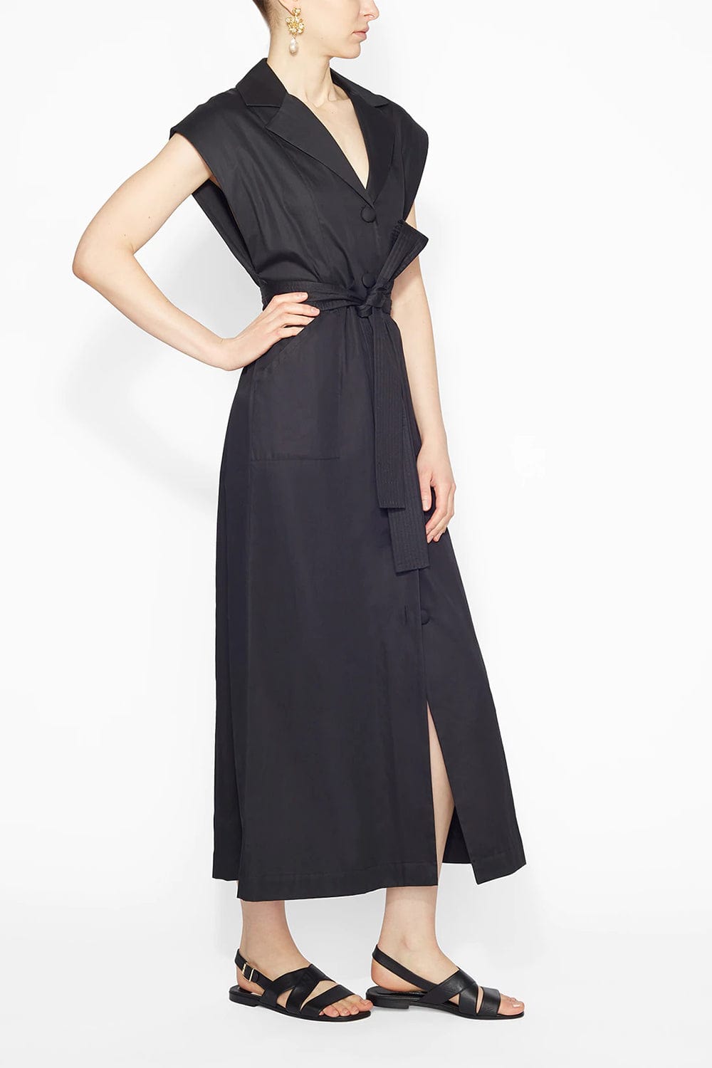 ADAM LIPPES-Quilted Sleeve Shirt Dress-