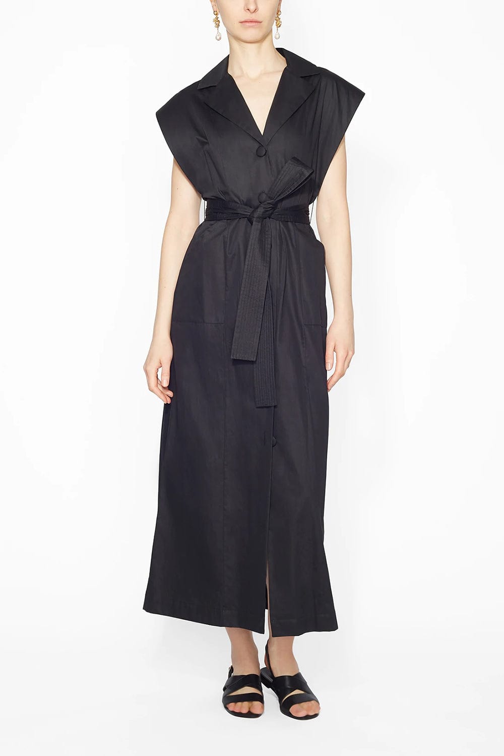 ADAM LIPPES-Quilted Sleeve Shirt Dress-