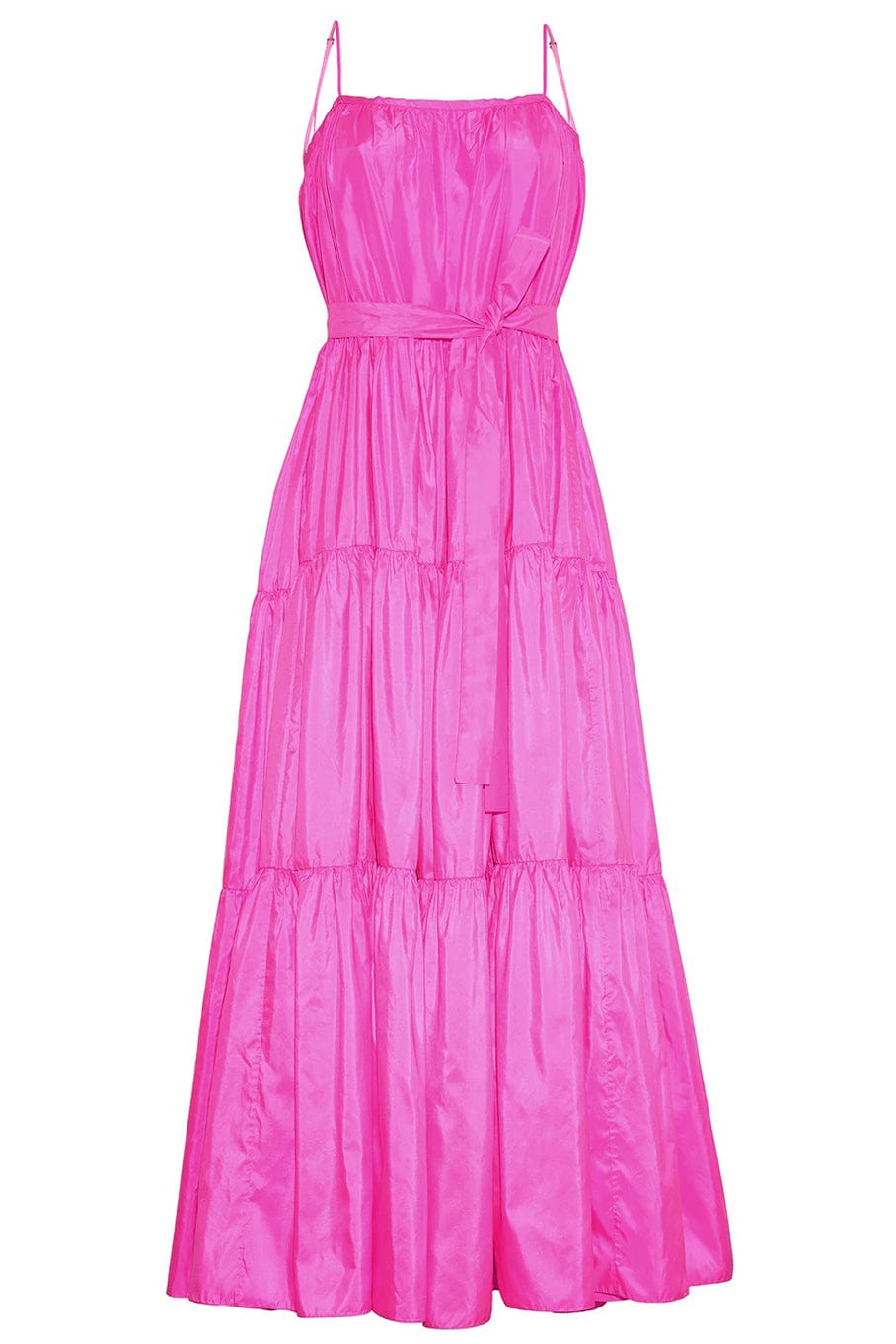 ADAM LIPPES-Tiered Maxi Dress - Hot Pink-