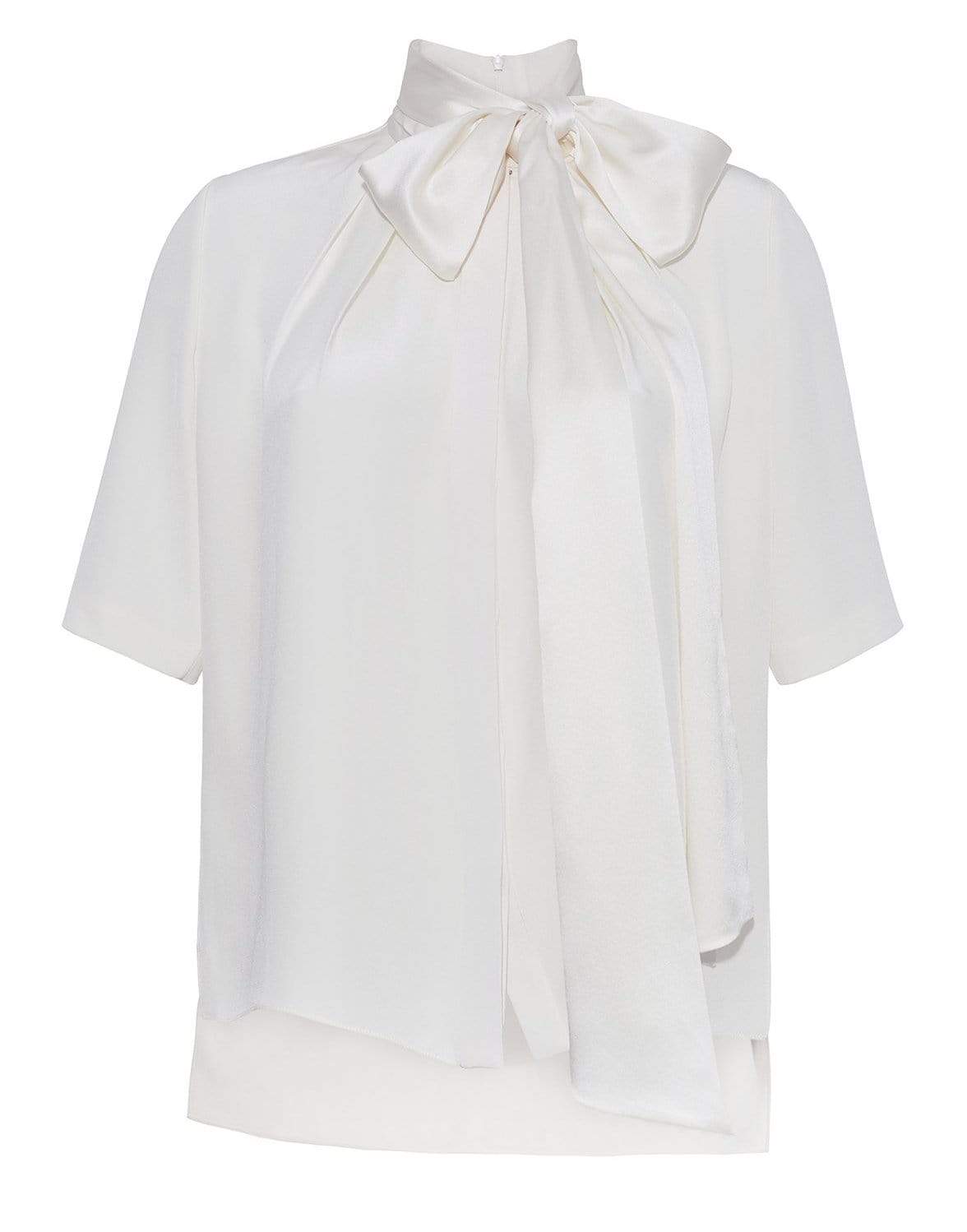 ADAM LIPPES-Pleat Neck Blouse-IVORY
