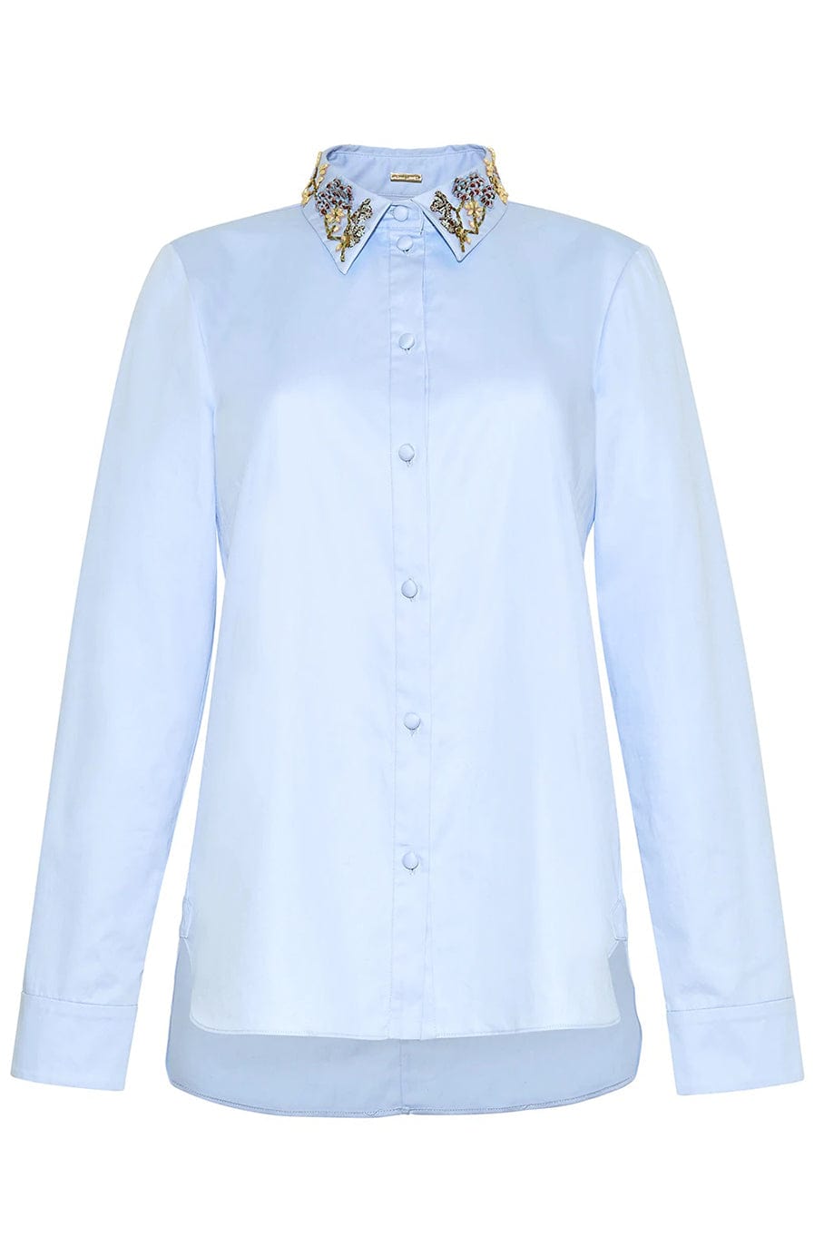 ADAM LIPPES-Beaded Menswear Shirt-