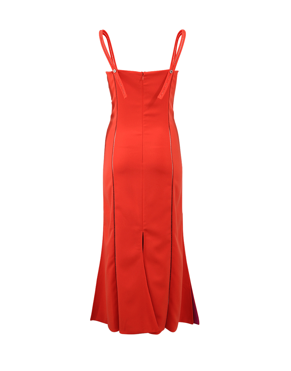 ADAM SELMAN-Split Bottom Slip Dress-