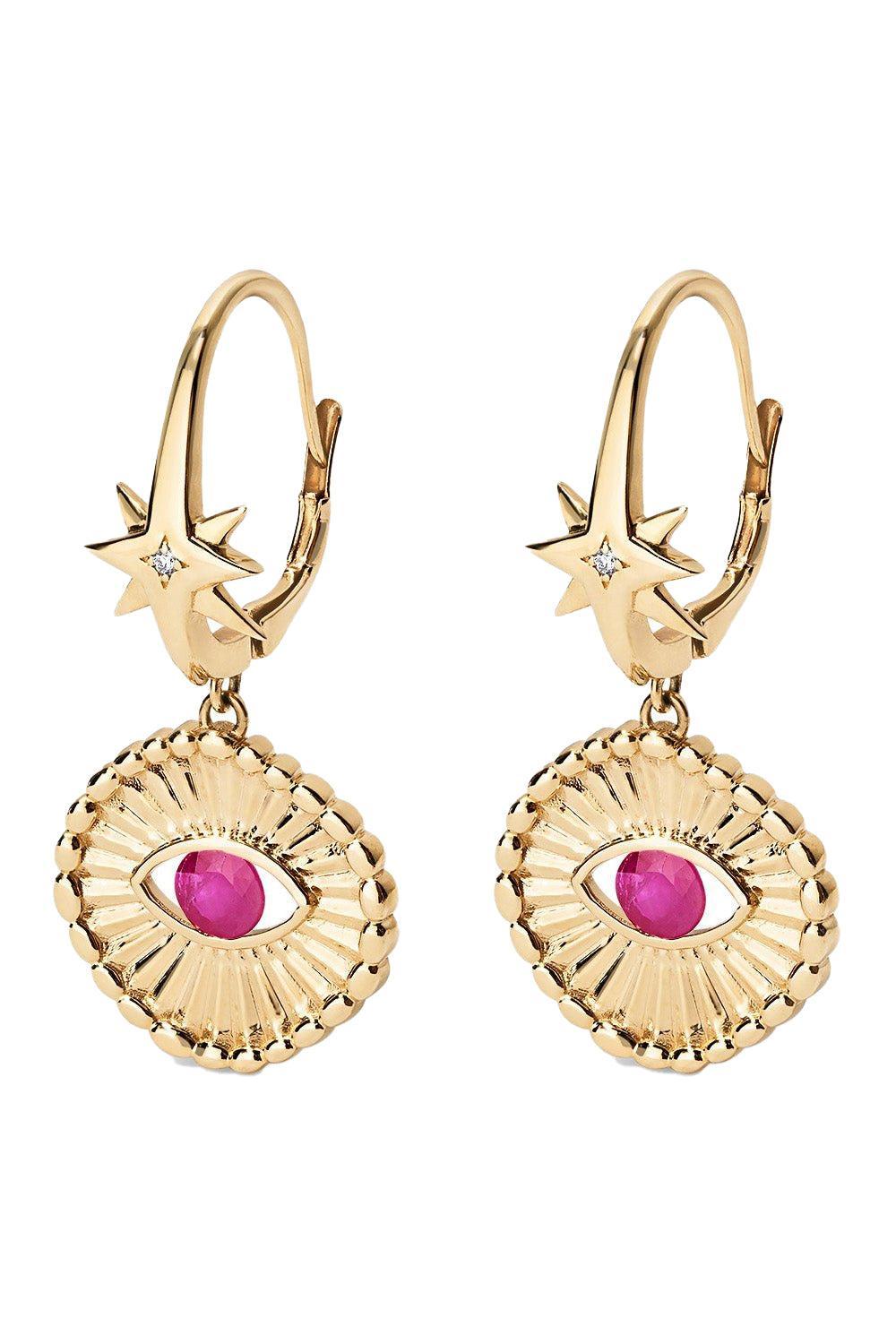 Eye-Am Charm Earrings-YELLOW GOLD-JEWELRYFINE EARRING-ADORE ADORN