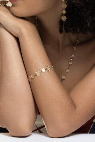 Diamond Trinetra Bracelet-YELLOW GOLD-8-JEWELRYFINE JEWELBRACELET O-COOMI