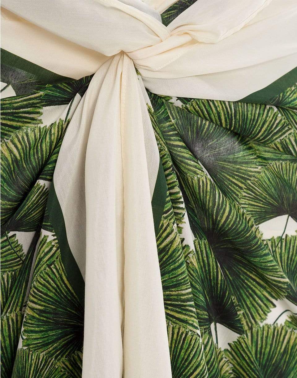 AGUA BY AGUA BENDITA-Lavanda Pareo Printed Sarong-IVORY GREEN