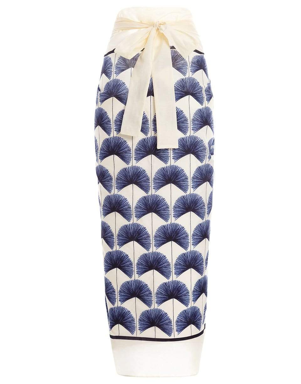 AGUA BY AGUA BENDITA-Lavanda Pareo Printed Sarong-IVORY BLUE