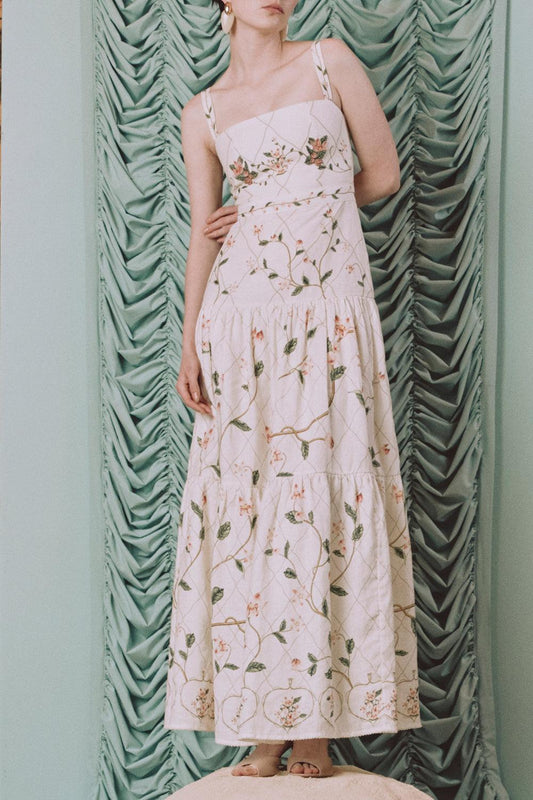 Lima Navegante Maxi Dress-CREAM-XS-CLOTHINGDRESSCASUAL-AGUA BY AGUA BENDITA