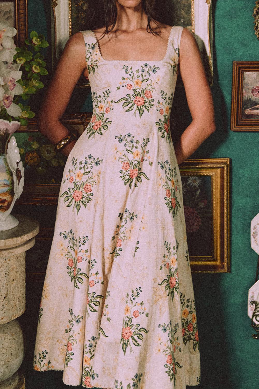  Pistilo Isolda Midi Dress-FLORAL-XS-CLOTHINGDRESSCASUAL-AGUA BY AGUA BENDITA 