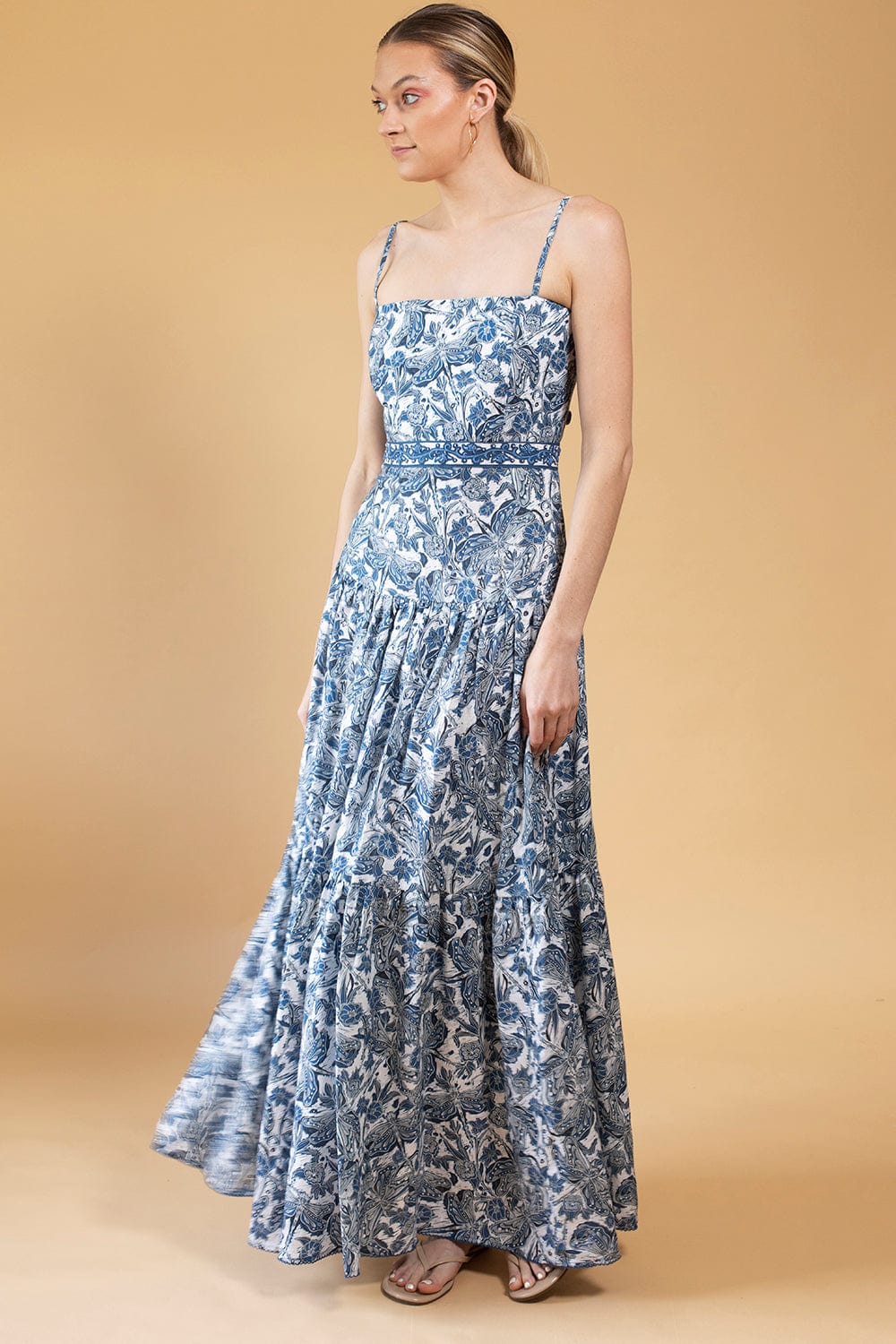 AGUA BY AGUA BENDITA-Lima Spaghetti Strap Maxi Dress-