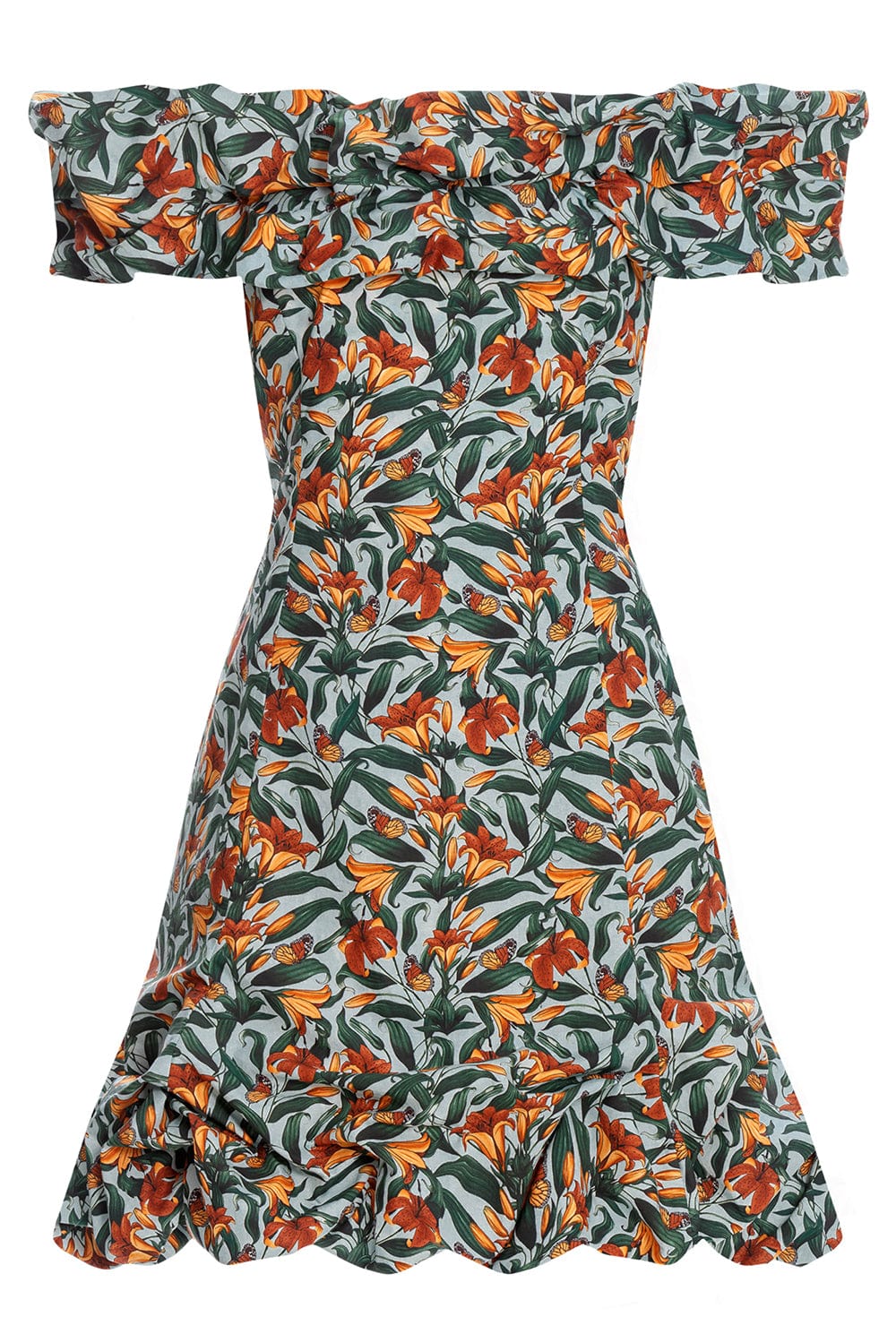 AGUA BY AGUA BENDITA-Jardin Off The Shoulder Mini Dress-