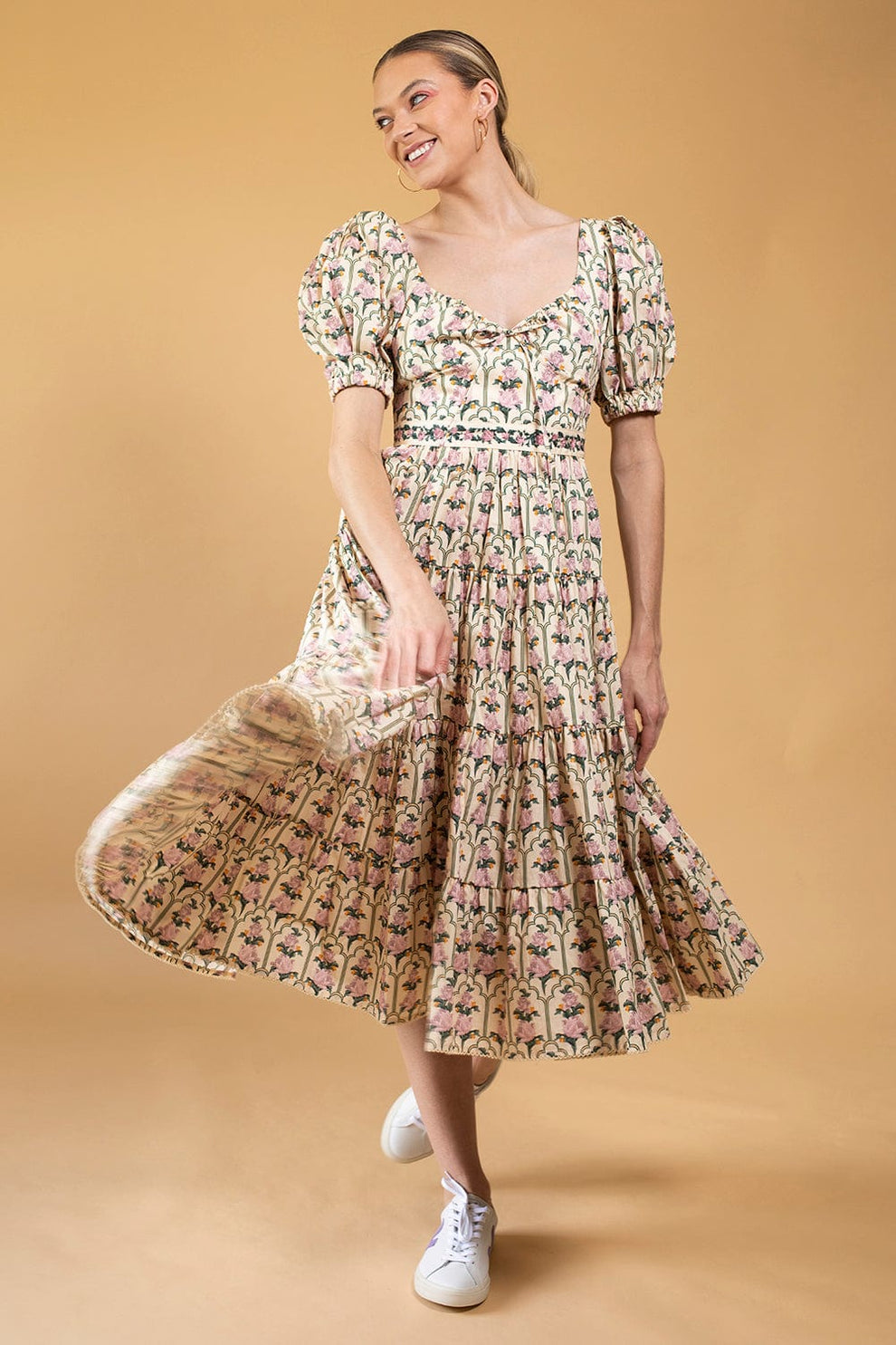 knee length dresses for ladies Barbara Midi Dress in Chinesis main image 1