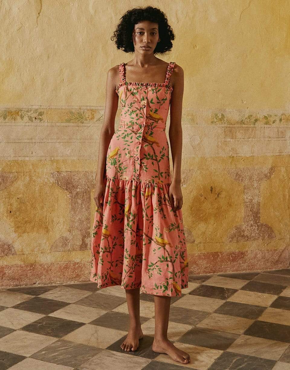 AGUA BY AGUA BENDITA-Nispero Sleeveless Midi Dress-