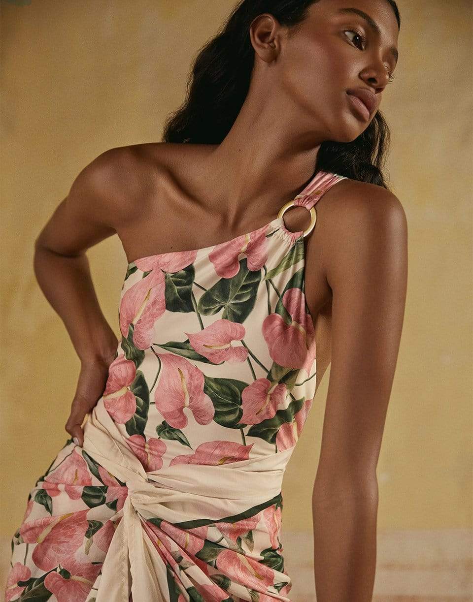 AGUA BY AGUA BENDITA-Fresa One Shoulder One Piece Swimsuit-