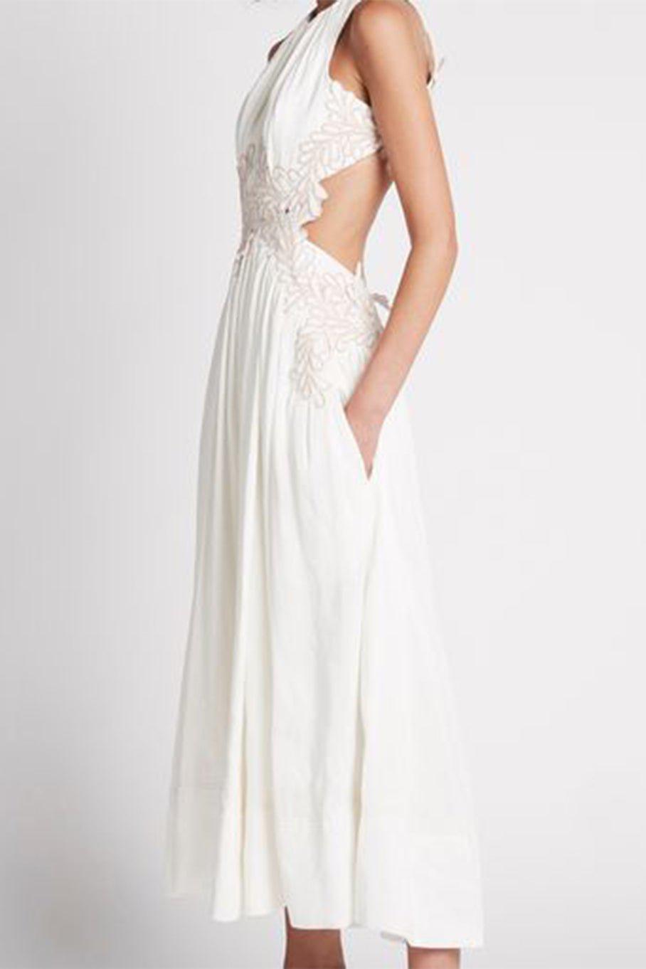 bridesmaid dresses websites cheap Botanical Trim Midi Dress