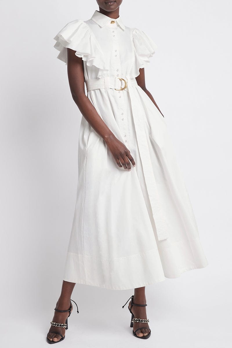 AJE-Kindred Frill Sleeve Midi Dress-