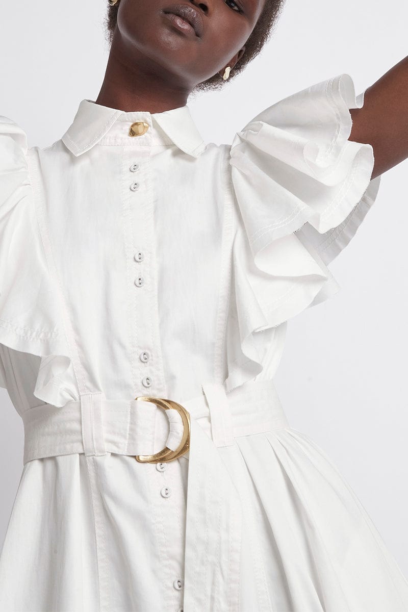 AJE-Kindred Frill Sleeve Midi Dress-