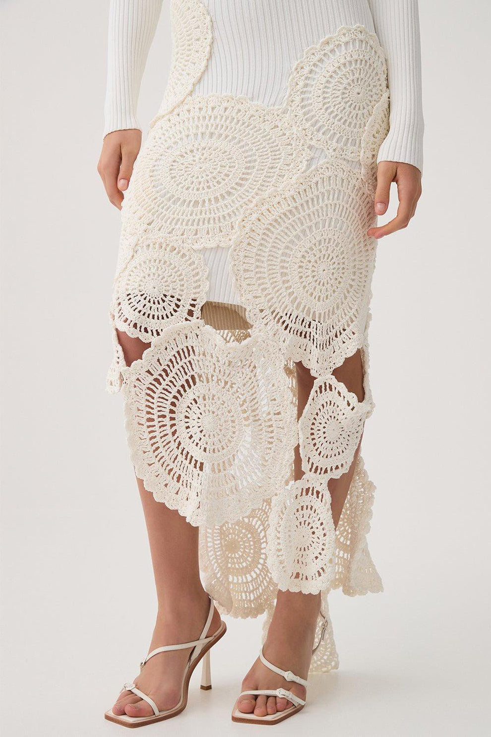 aje mosaic crochet midi dress Mosaic Midi Dress