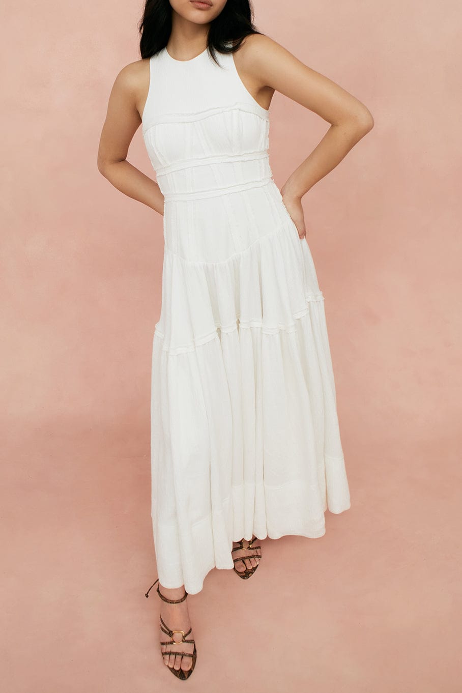 AJE-Tidal Corset Midi Dress-