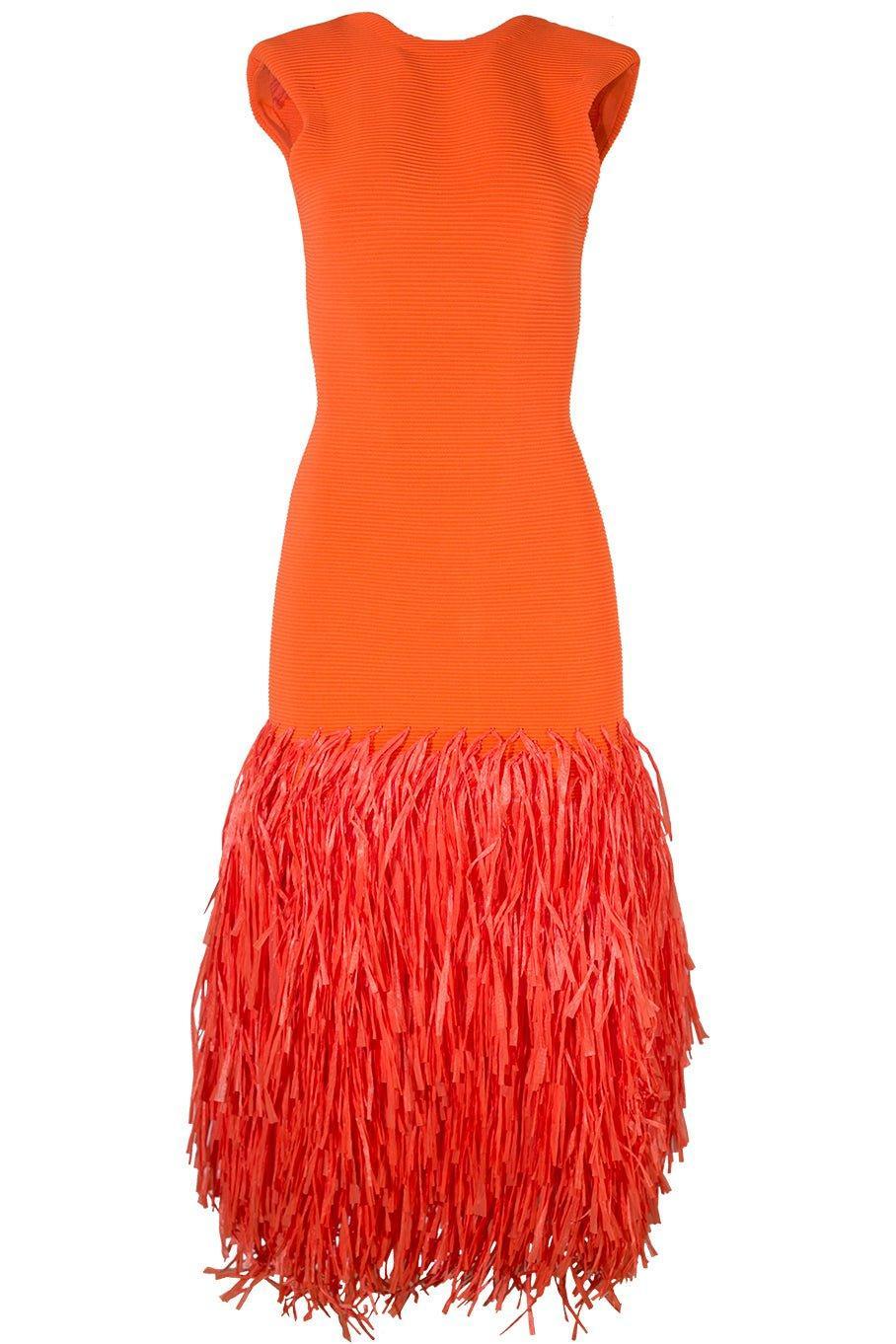 AJE-Rushes Raffia Dress-