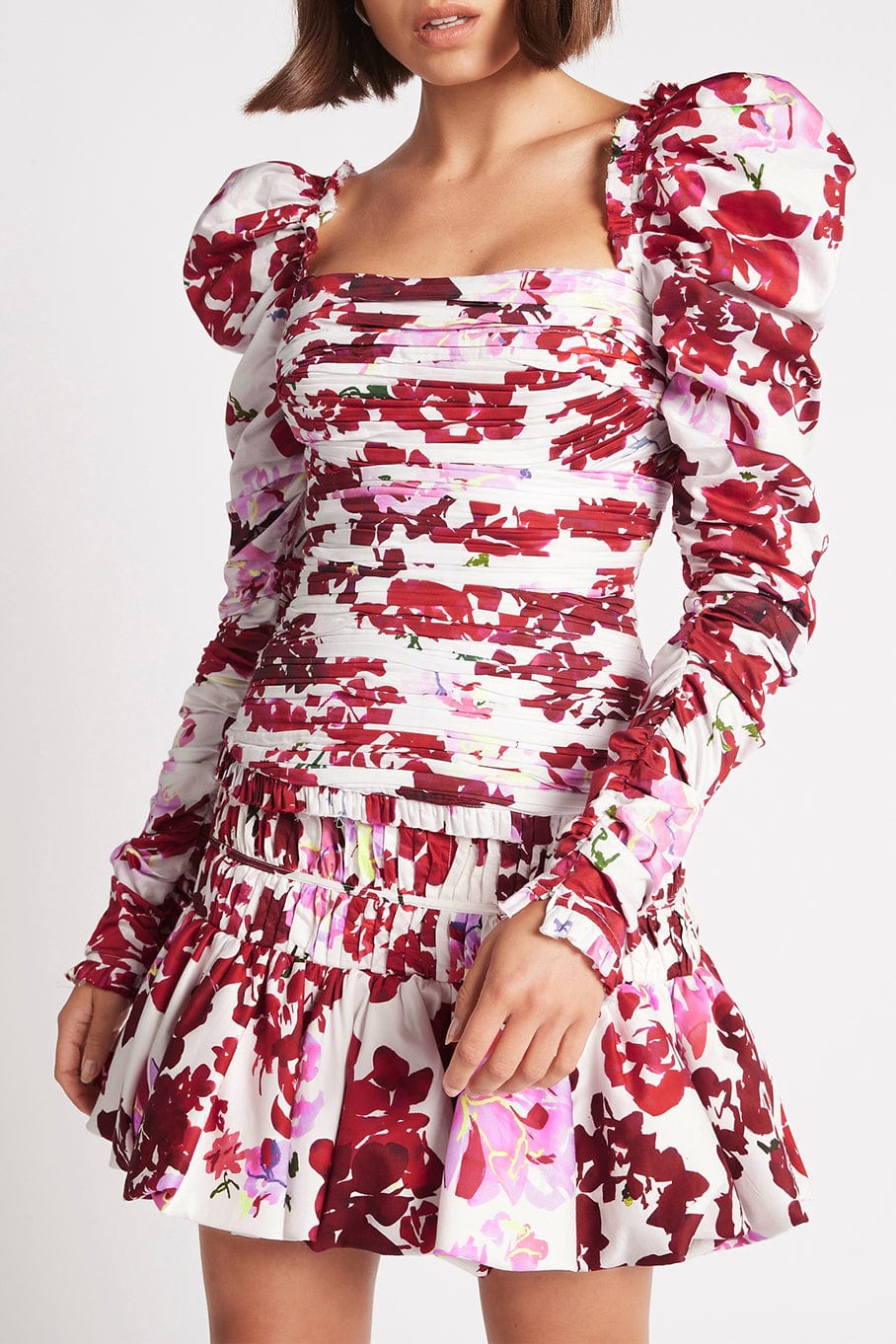 AJE-Marlene Roses Ruched Top-