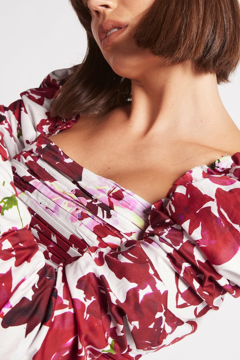 AJE-Marlene Roses Ruched Top-