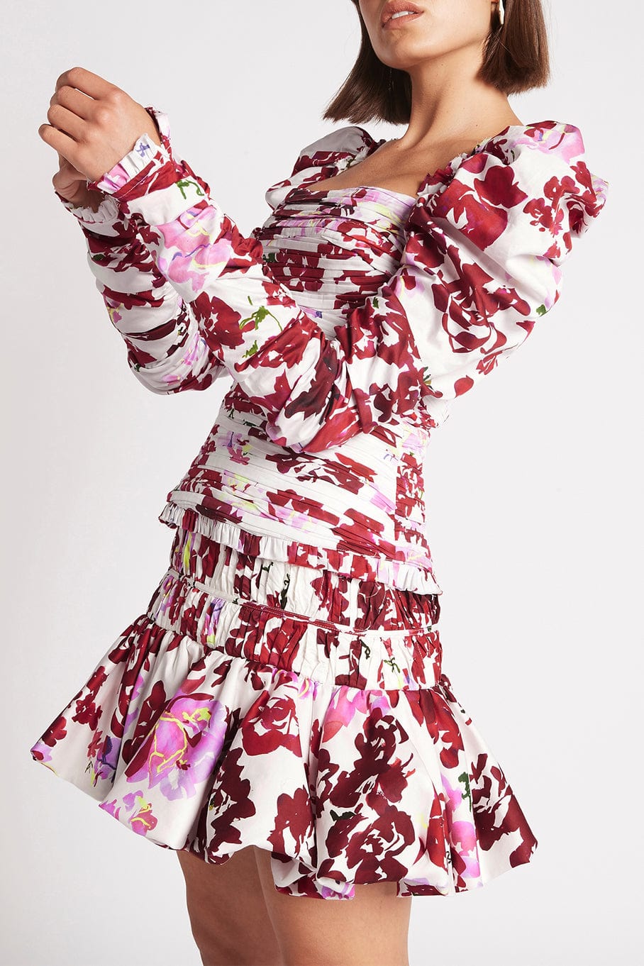 AJE-Marlene Roses Ruched Top-