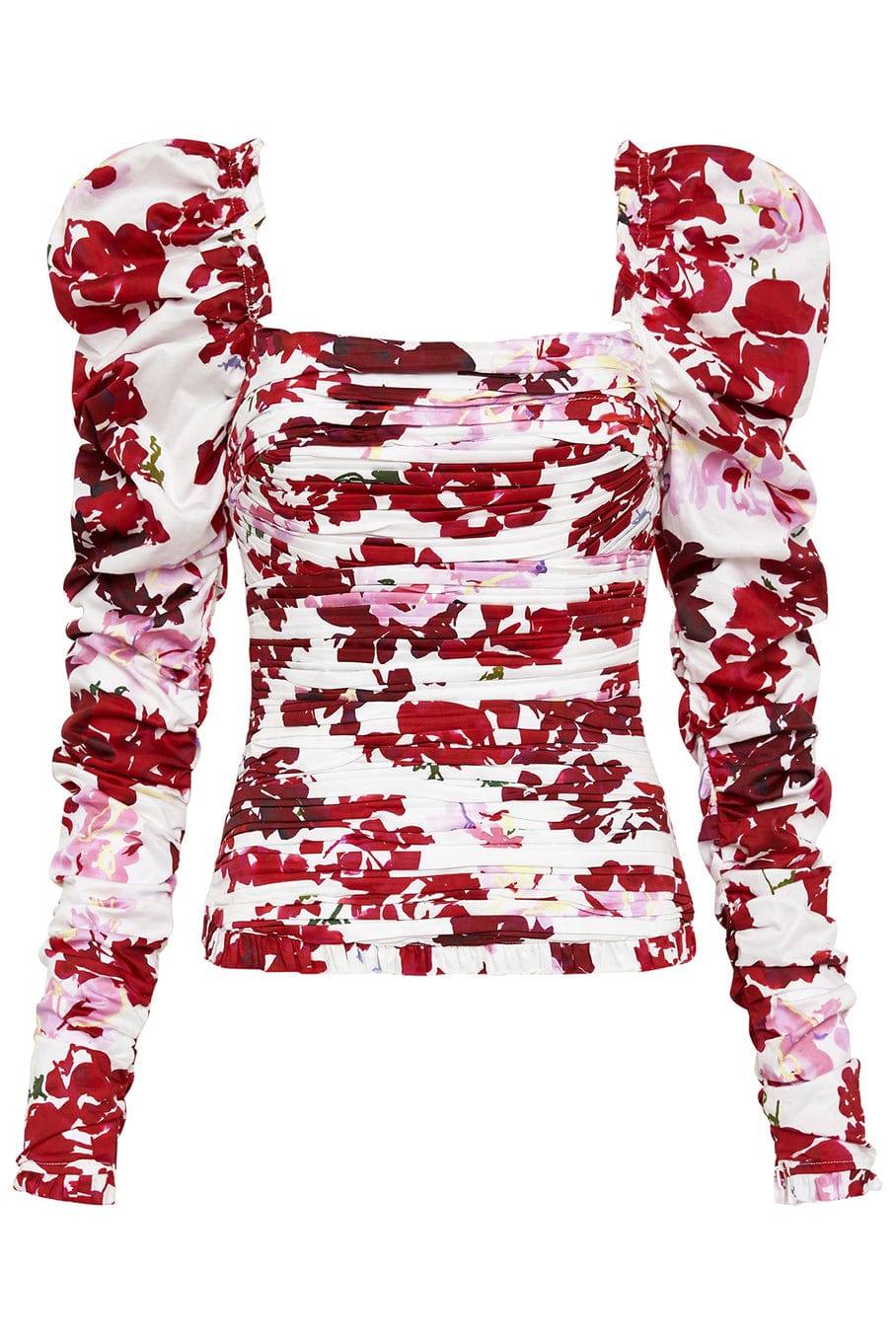 AJE-Marlene Roses Ruched Top-
