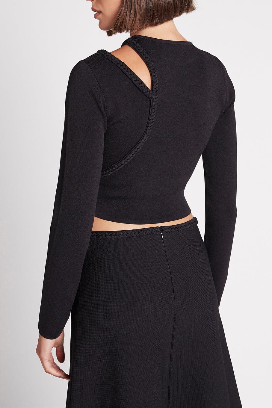 AJE-Canes Braided Cut Out Knit Top-