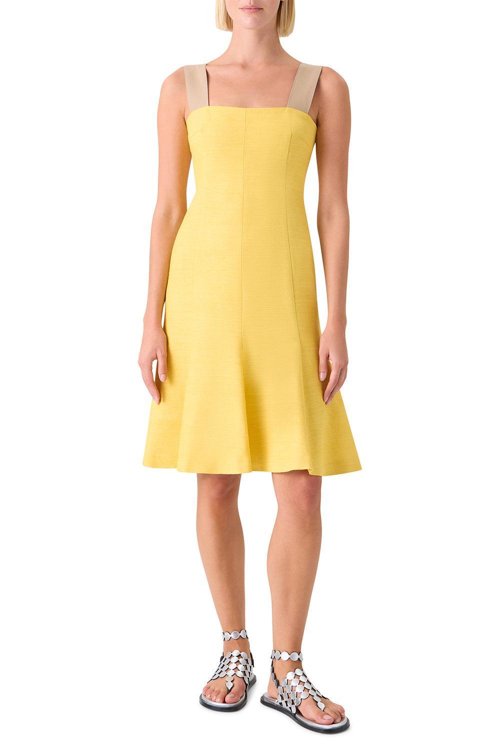 Sleeveless Mini Dress-YELLOW-2-CLOTHINGDRESSCASUAL-AKRIS PUNTO