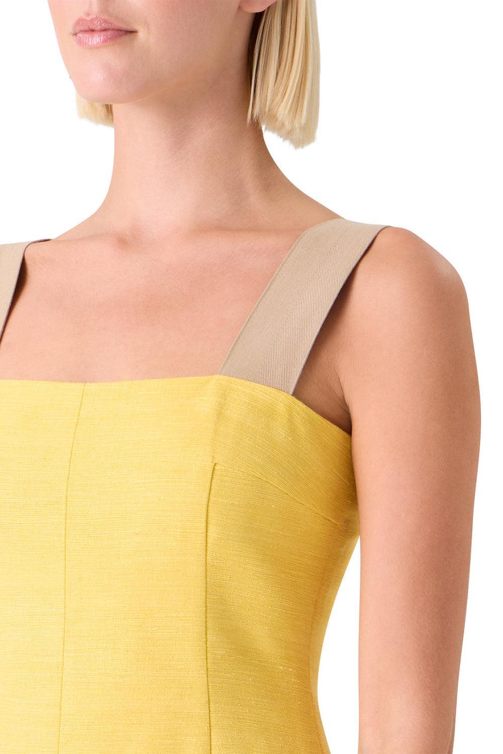 Sleeveless Mini Dress-YELLOW-2-CLOTHINGDRESSCASUAL-AKRIS PUNTO