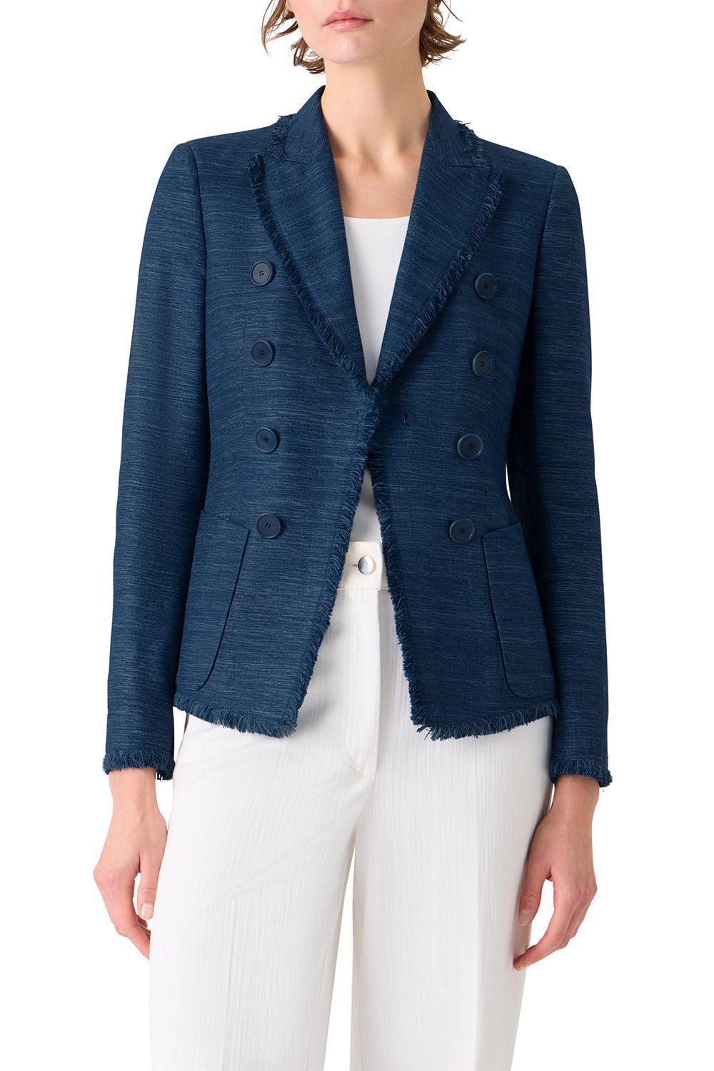 Fitted Blazer-BLUE-4-CLOTHINGJACKETBLAZERS-AKRIS PUNTO