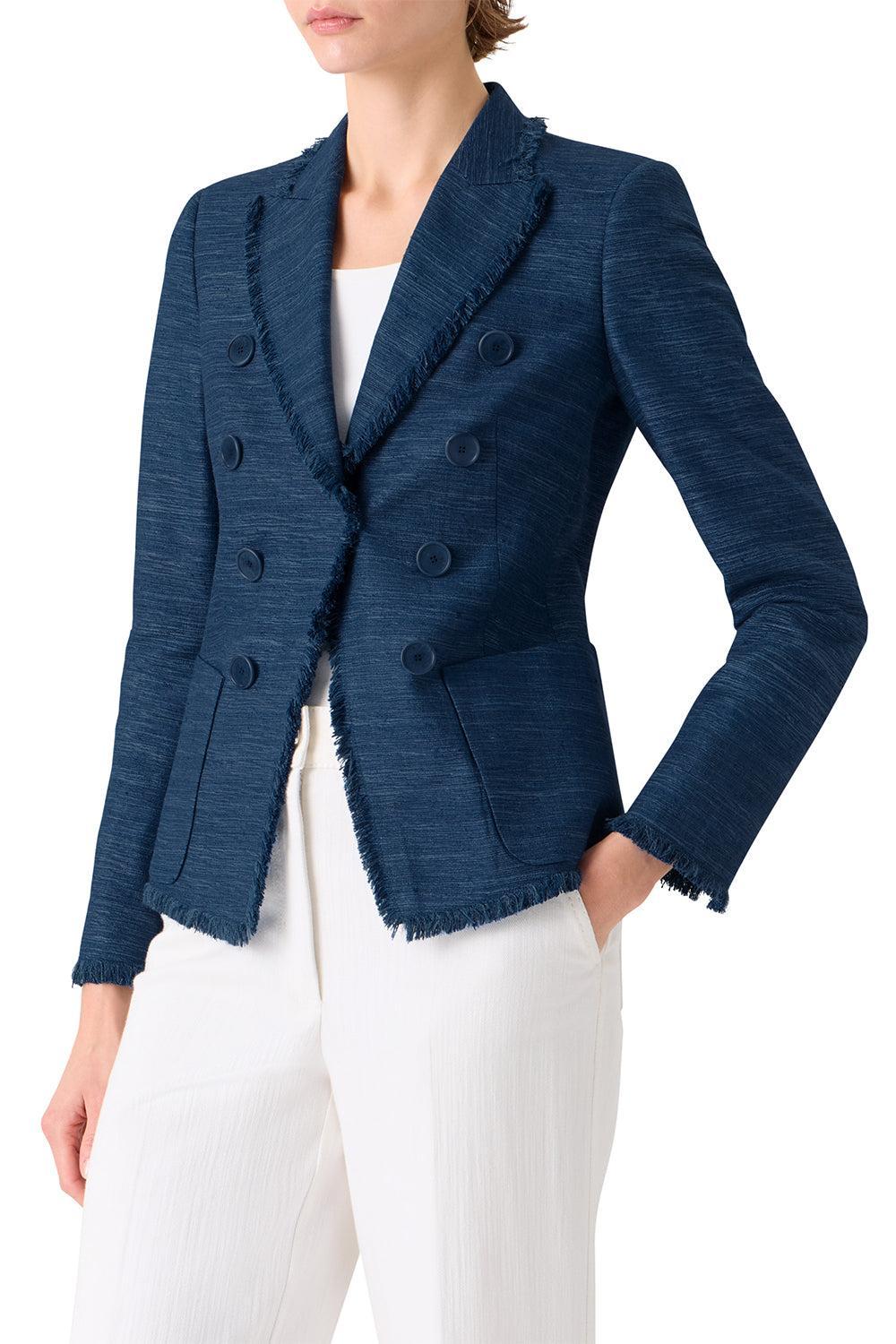 Fitted Blazer-BLUE-4-CLOTHINGJACKETBLAZERS-AKRIS PUNTO
