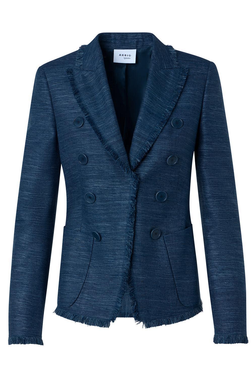 Fitted Blazer-BLUE-4-CLOTHINGJACKETBLAZERS-AKRIS PUNTO