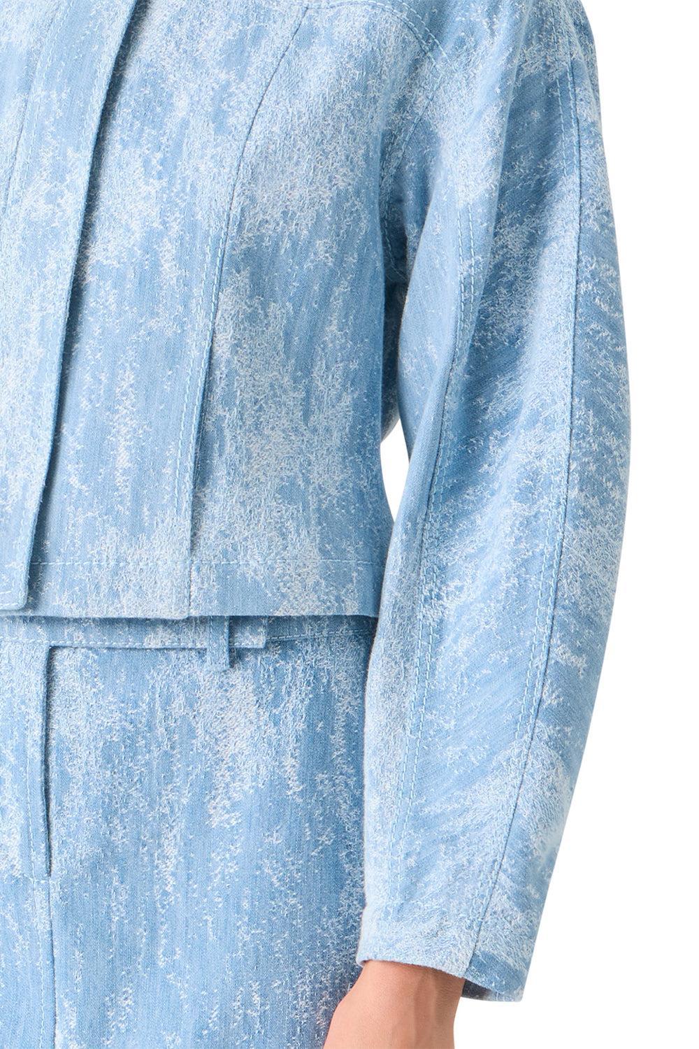 Washed Denim Jacket-BLUE-4-CLOTHINGJACKETCASUAL-AKRIS PUNTO