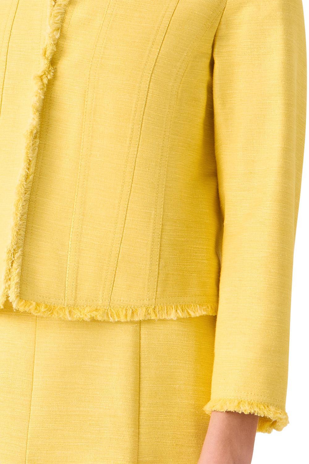 Fitted Crop Jacket-YELLOW-2-CLOTHINGJACKETCASUAL-AKRIS PUNTO