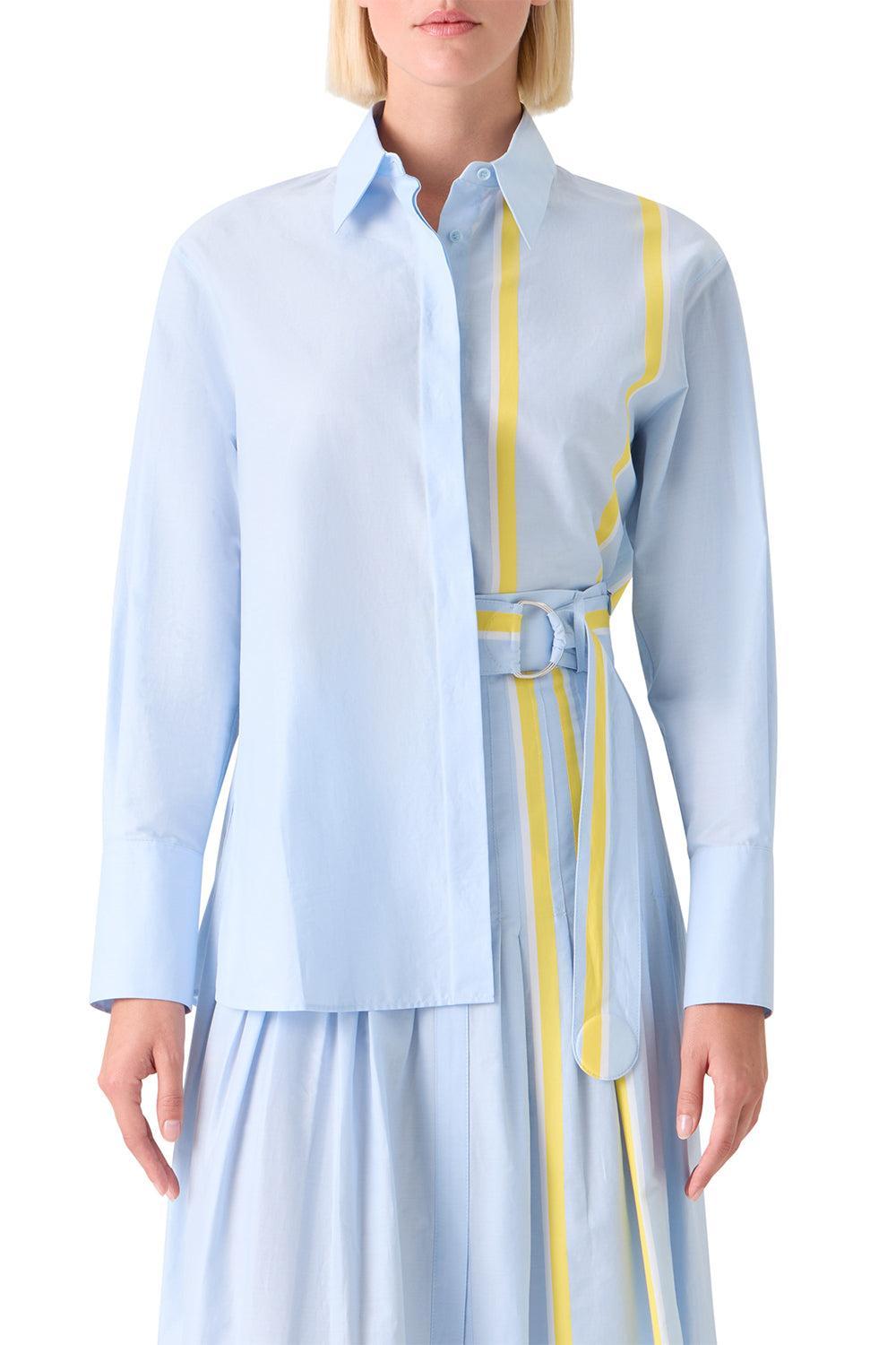 Long Sleeve Button Shirt-BLUE-2-CLOTHINGTOPBLOUSE-AKRIS PUNTO