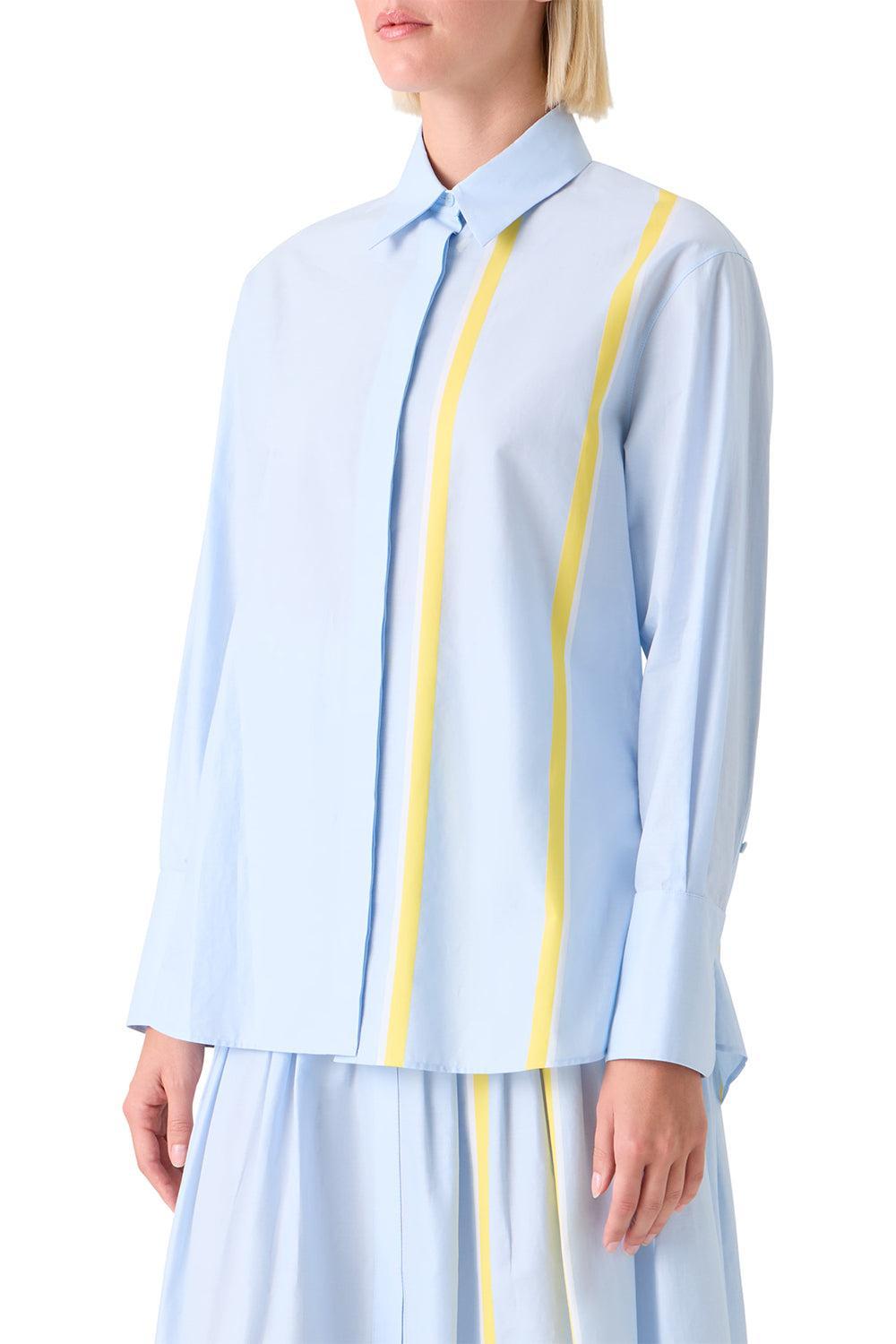Long Sleeve Button Shirt-BLUE-2-CLOTHINGTOPBLOUSE-AKRIS PUNTO