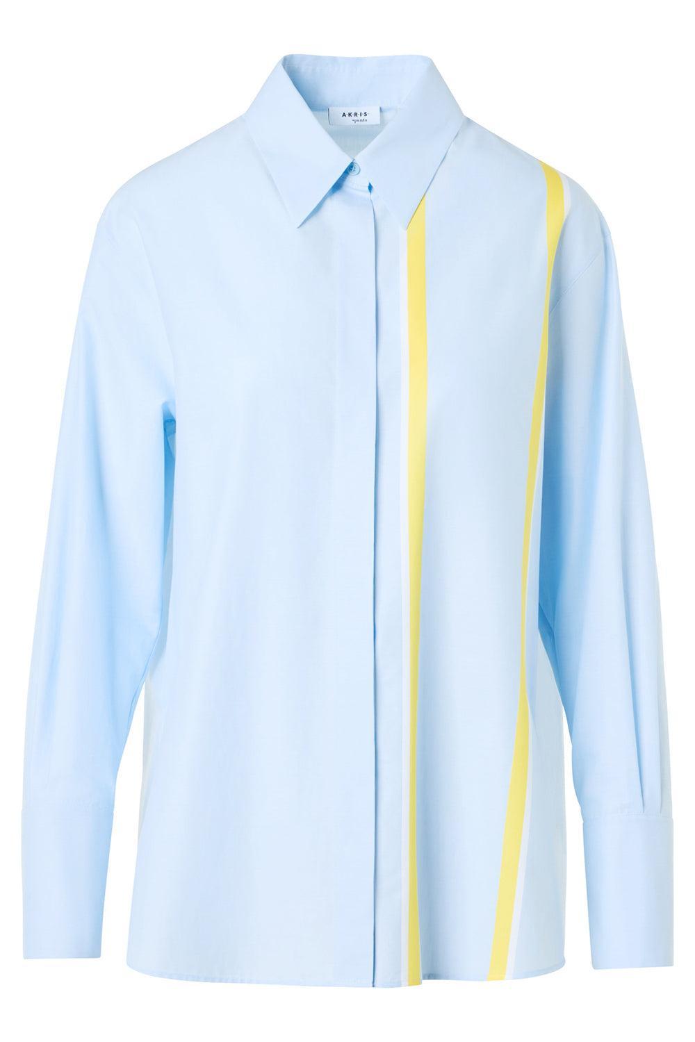 Long Sleeve Button Shirt-BLUE-2-CLOTHINGTOPBLOUSE-AKRIS PUNTO