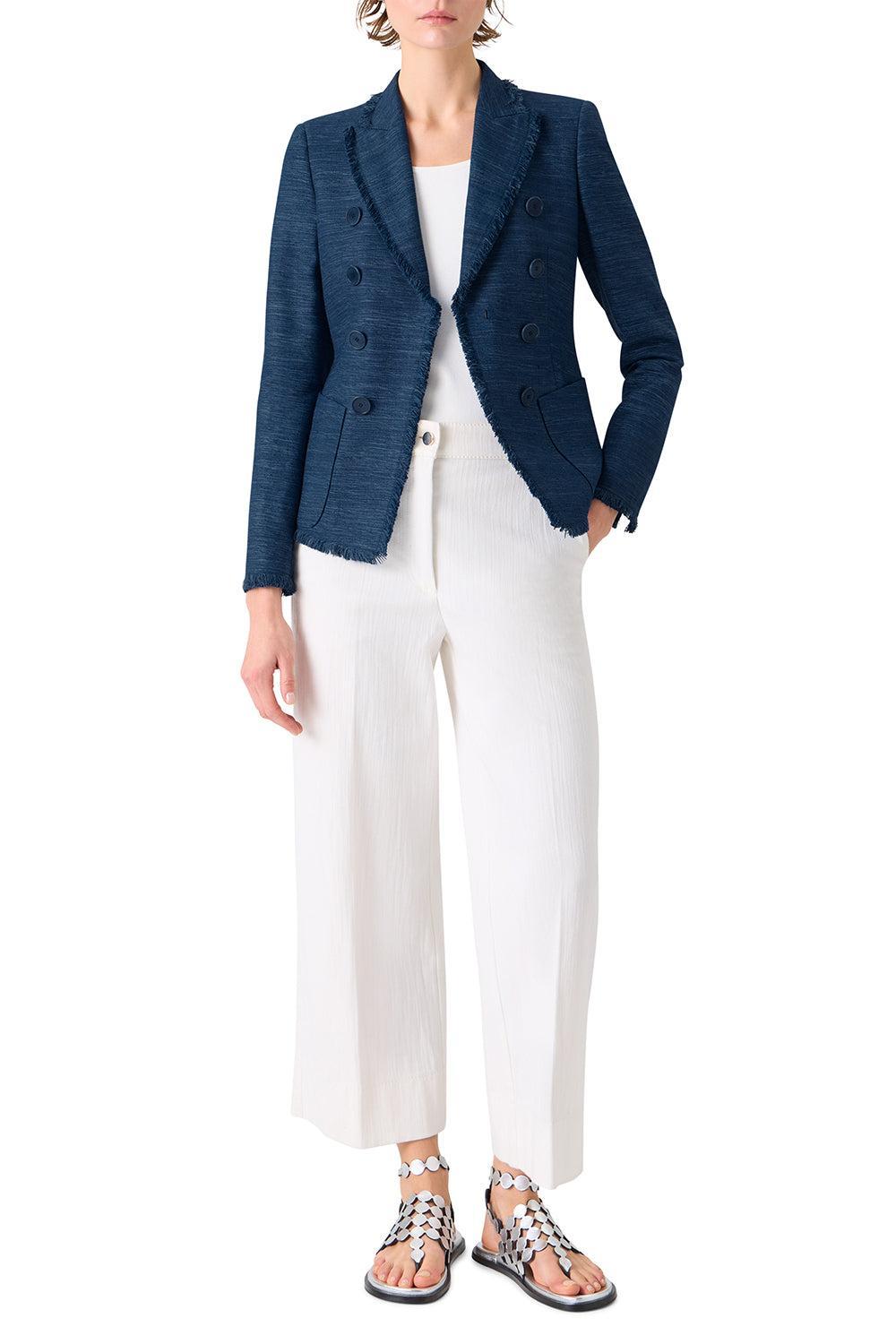 Button Front Space Dye Cardigan-BLUE-2-CLOTHINGTOPCARDIGAN-AKRIS PUNTO
