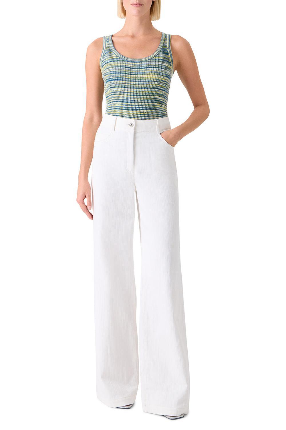 Sleeveless Space Dye Top-BLUE-2-CLOTHINGTOPKNITS-AKRIS PUNTO