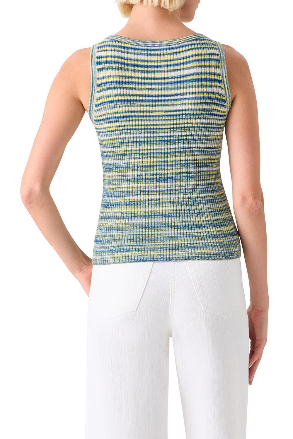 Sleeveless Space Dye Top-BLUE-2-CLOTHINGTOPKNITS-AKRIS PUNTO