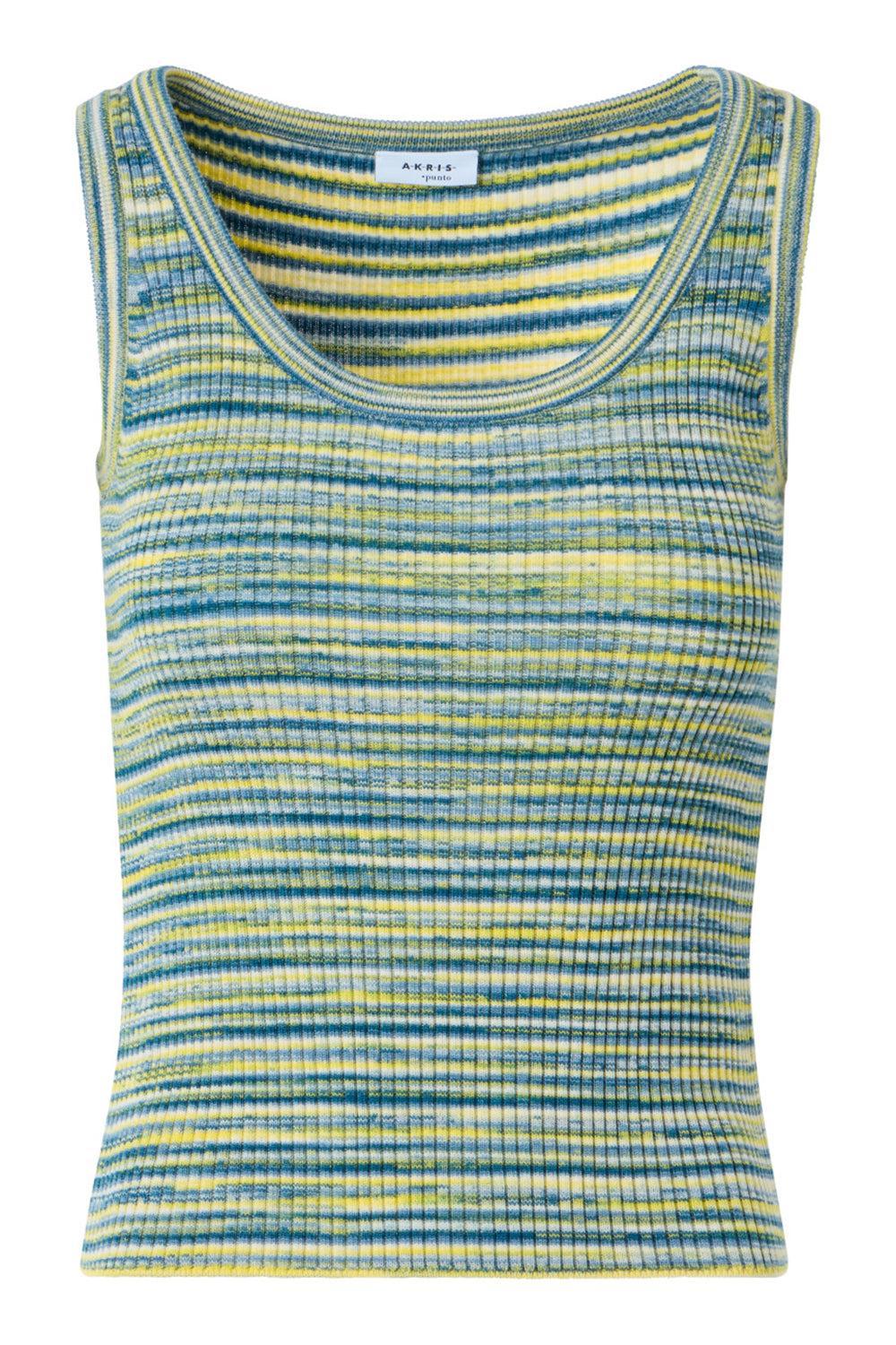 Sleeveless Space Dye Top-BLUE-2-CLOTHINGTOPKNITS-AKRIS PUNTO