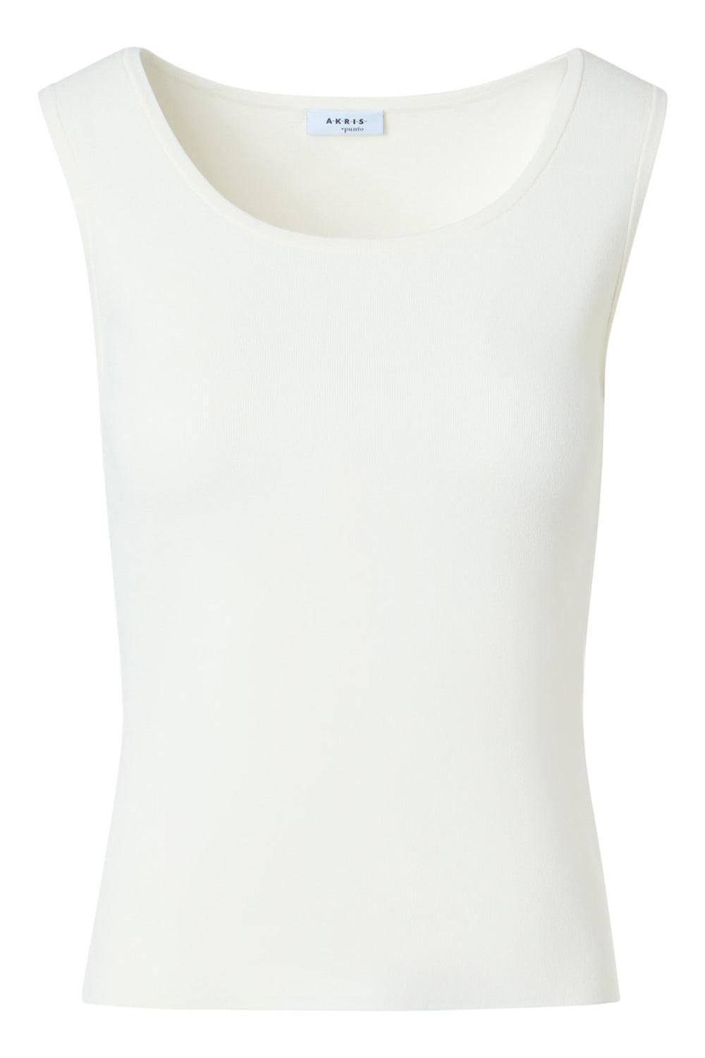 Scoop Neck Tank - Cream-CREAM-2-CLOTHINGTOPTANK-AKRIS PUNTO