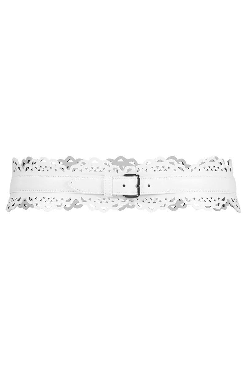 ALAÏA-Vienne Vague Belt - Blanc-
